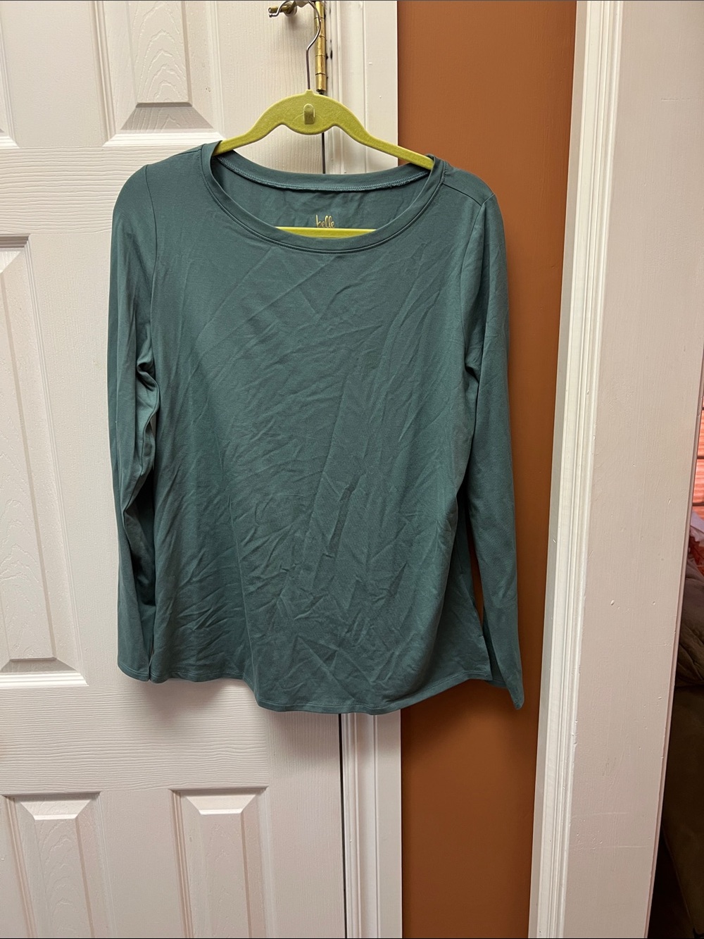 Classic Long Sleeve Crew Top in Teal